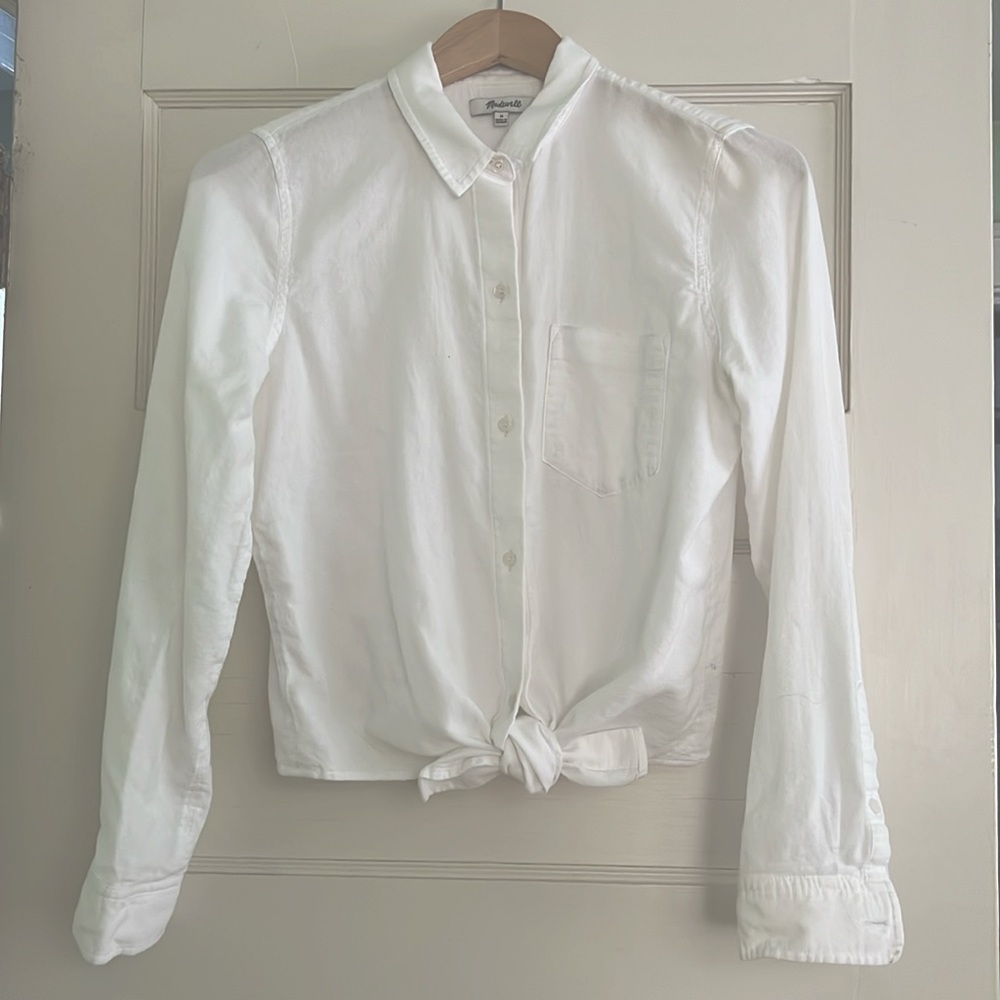 Madewell cropped blouse